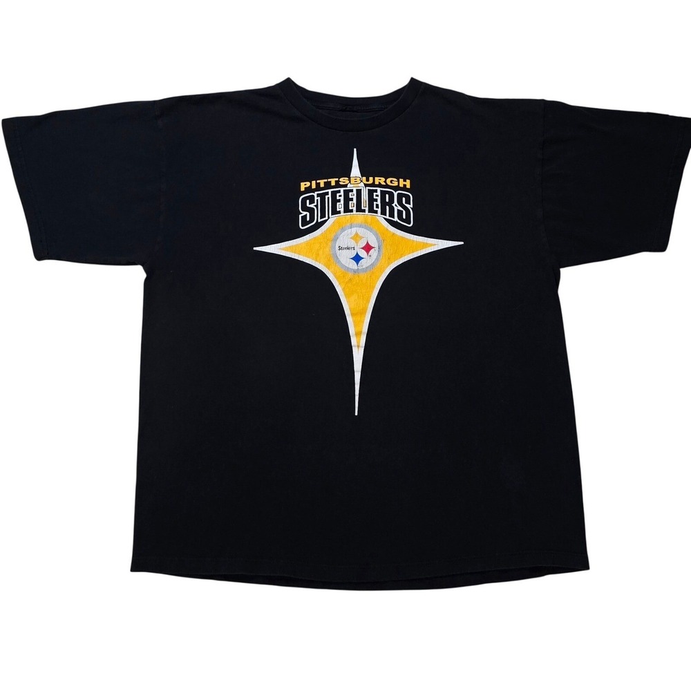 Pittsburgh Steelers Starter Men's Size XXL T Shirt Black NFL Graphic Tee Vintage